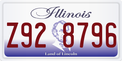 IL license plate Z928796