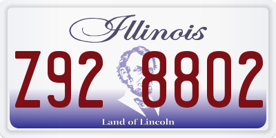 IL license plate Z928802