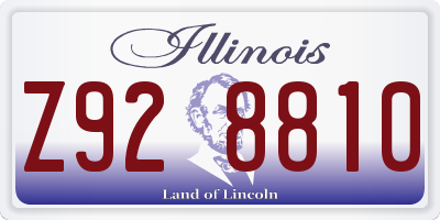 IL license plate Z928810