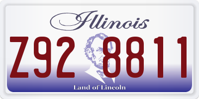 IL license plate Z928811