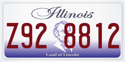 IL license plate Z928812