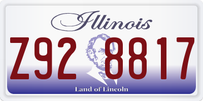 IL license plate Z928817