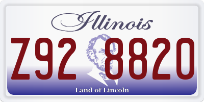 IL license plate Z928820