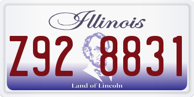 IL license plate Z928831
