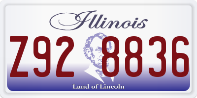 IL license plate Z928836