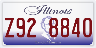 IL license plate Z928840