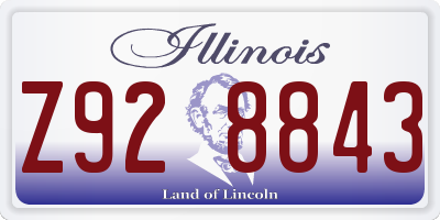 IL license plate Z928843
