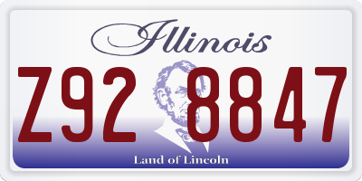 IL license plate Z928847