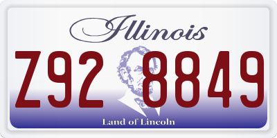 IL license plate Z928849
