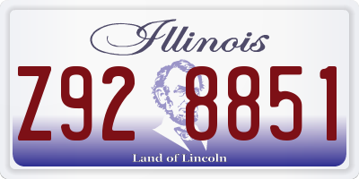 IL license plate Z928851