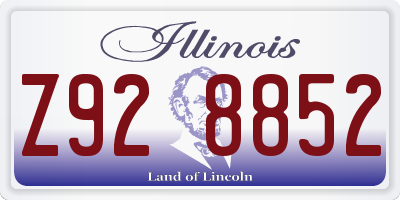 IL license plate Z928852