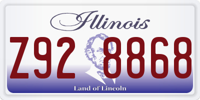 IL license plate Z928868