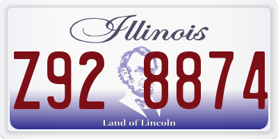 IL license plate Z928874