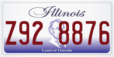 IL license plate Z928876