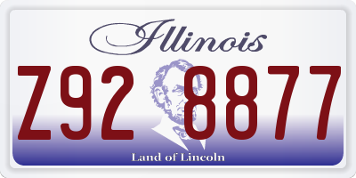 IL license plate Z928877