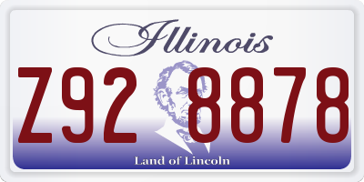 IL license plate Z928878