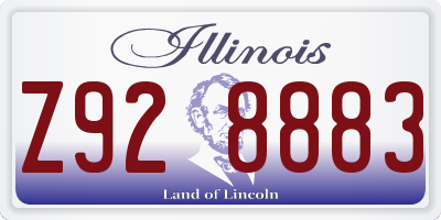IL license plate Z928883