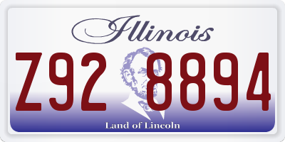 IL license plate Z928894