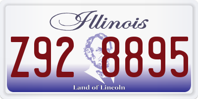 IL license plate Z928895