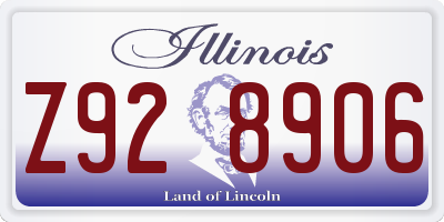IL license plate Z928906