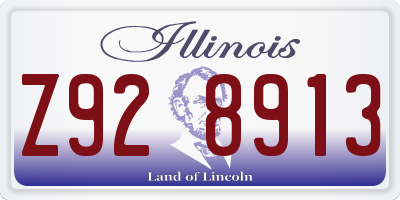 IL license plate Z928913