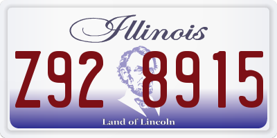IL license plate Z928915