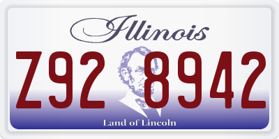 IL license plate Z928942