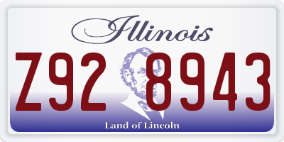 IL license plate Z928943