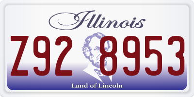 IL license plate Z928953