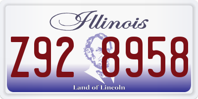 IL license plate Z928958