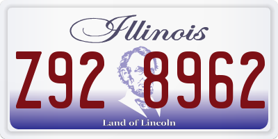 IL license plate Z928962