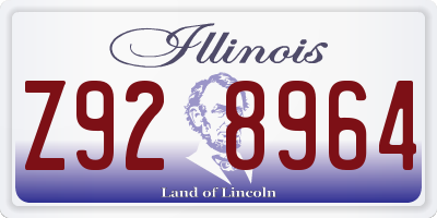 IL license plate Z928964