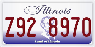 IL license plate Z928970