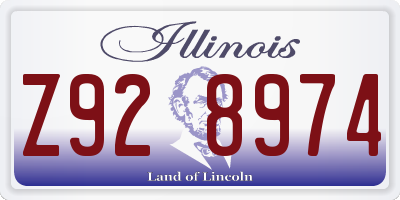 IL license plate Z928974
