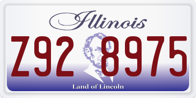 IL license plate Z928975