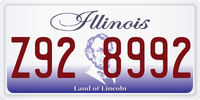 IL license plate Z928992