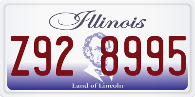 IL license plate Z928995