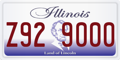 IL license plate Z929000