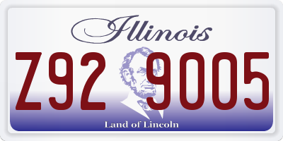 IL license plate Z929005