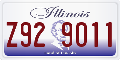 IL license plate Z929011