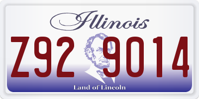 IL license plate Z929014