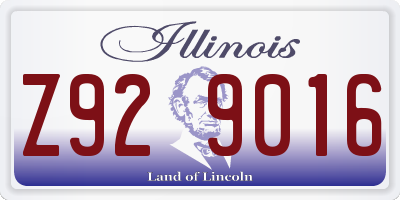 IL license plate Z929016