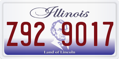 IL license plate Z929017