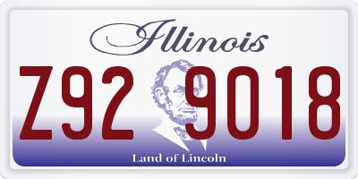 IL license plate Z929018