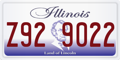 IL license plate Z929022