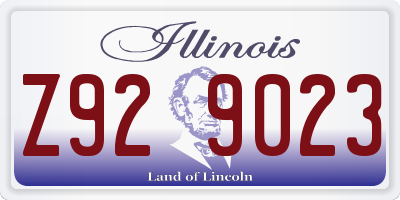 IL license plate Z929023