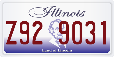 IL license plate Z929031