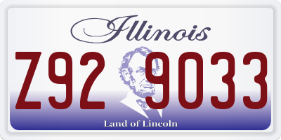 IL license plate Z929033
