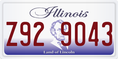 IL license plate Z929043