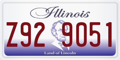 IL license plate Z929051